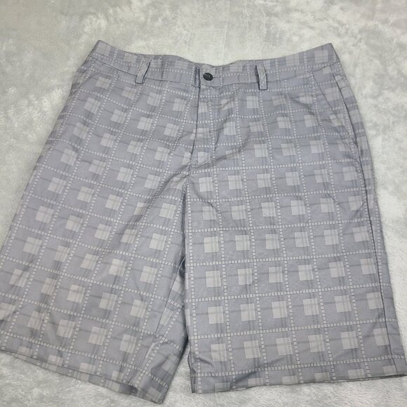 adidas Other - Adidas Men’s‎ Climalite Gray Plaid Golf Athleisure Shorts Sz 36 Men's Casual
